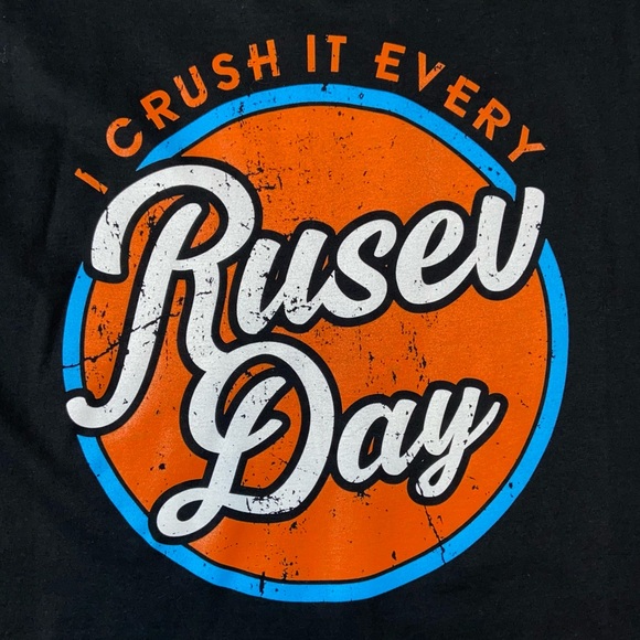 WWE Authentic I Crush It Rusev Day Mens Black Wrestling Entertainment Shirt XL - Picture 2 of 4